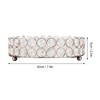 Crystal Cosmetic Makeup Tray 8in Round Display Tray Mirrored Metal