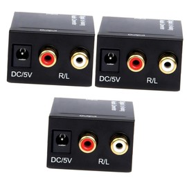 Baluue 3pcs Audio Box Digital Signal Converter for Digital Audio to Analog L/r Conversion