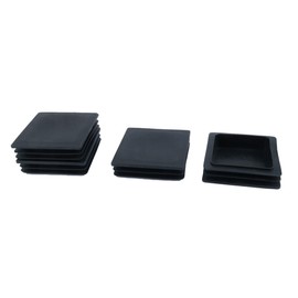sourcing map 100mm x 100mm Plastic Square Inserts End Blanking Caps Black 4 Pcs