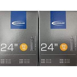 2 x Schwalbe DV-10 Bicycle Inner Tubes 24 Inches