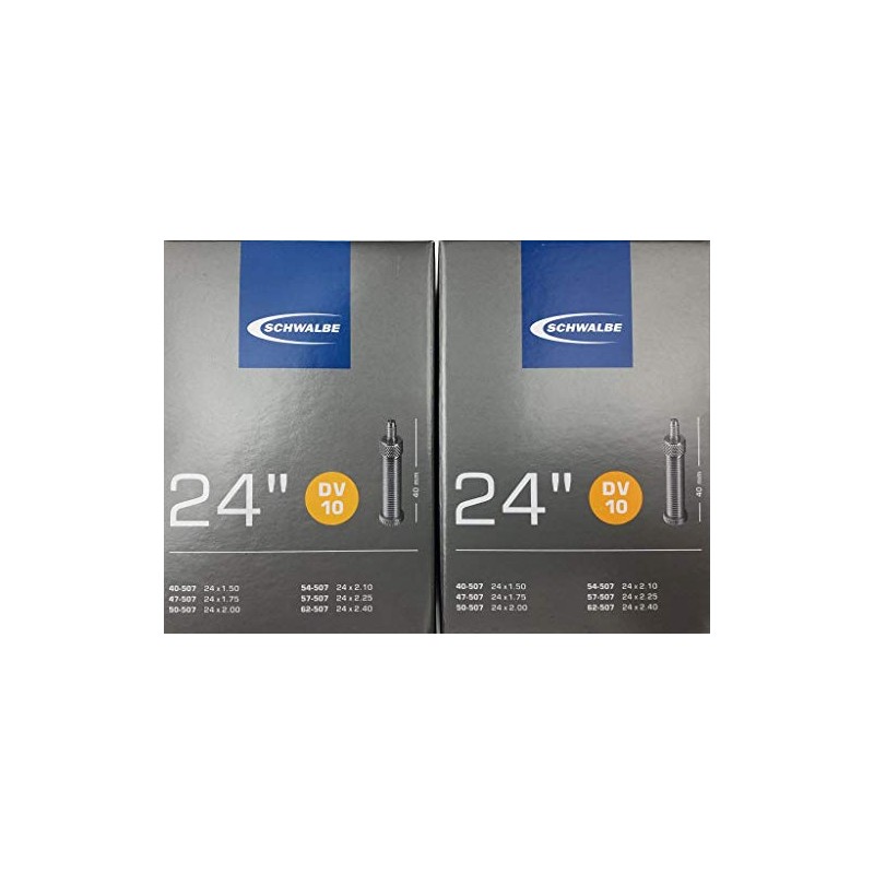 2 x Schwalbe DV-10 Bicycle Inner Tubes 24 Inches