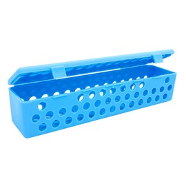 Sterilization Case Dental Instrument Sterilizing Tray Container Sterilization Plastic Cassette for Dental Lab Storage Dental Autoclave Cassettes Box (Light Blue)
