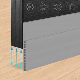 SYIPO Door Draft Stopper for Huge Gap, 3" W x 39" L, Adjustable, Gray