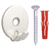 Taskar Heavy Duty Round Picture Hook & Fixings - Silver