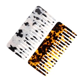 Ipetboom 2Pcs Comb for Curly Hair Tooth Comb Tortoiseshell Leopard Print for Frizz Styling and All Hair