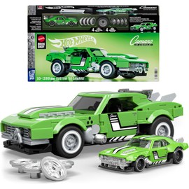 ​Mattel Brick Shop Hot Wheels Speed Series Building Set, Custom ’68 Camaro with 289 Pieces, Realistic Details and Custom Decals, Adult Collectors and Kids Ages 10+, JFT16