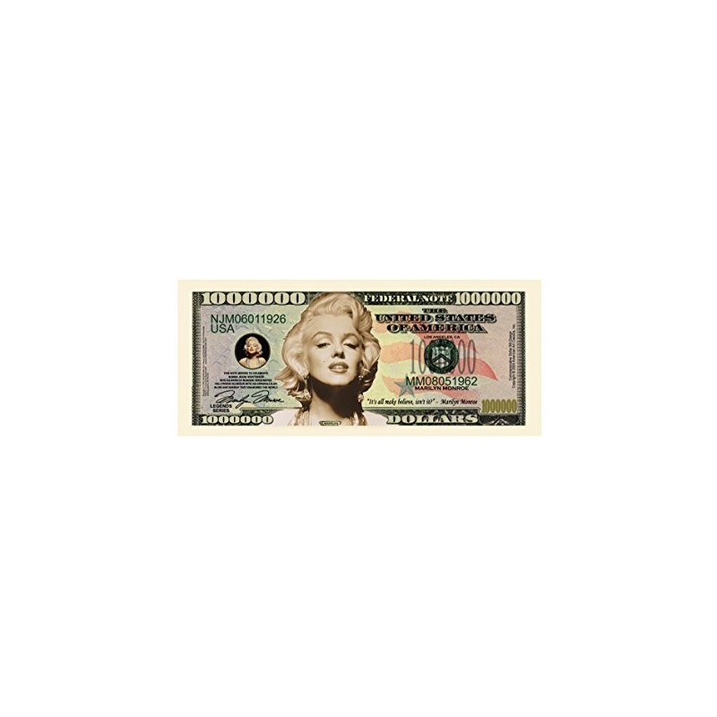 American Art Classics Marilyn Monroe Million Dollar Novelty Bill Collectible