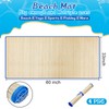 Qunclay 4 Packs Straw Beach Mat Waterproof Non Slip Straw