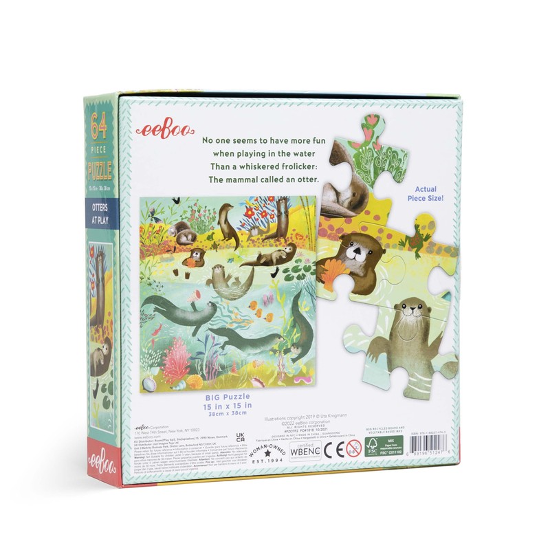 EEBOO - 64 Piece Jigsaw Puzzle - Otters