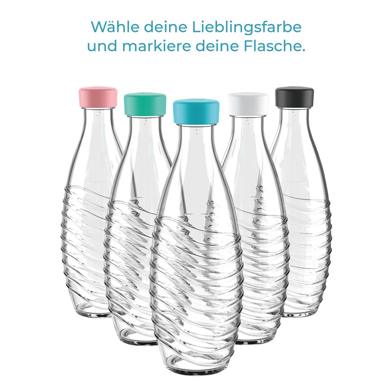 SodaNature® 2 x Premium Bottle Caps for SodaStream Crystal Bottles,