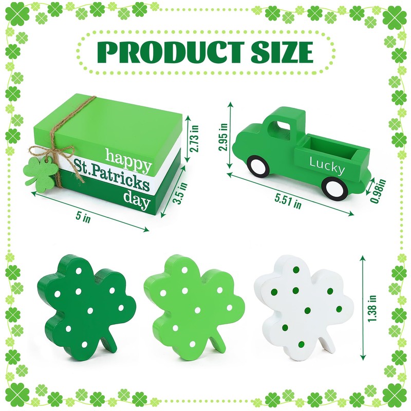 8 Pcs St Patricks Day Decorations, St. Patrick's Day Tiered