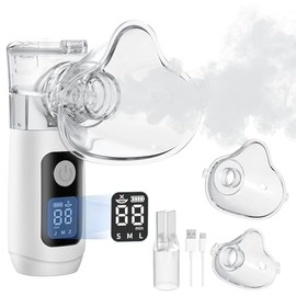 Portable Inhaler Set, Ultra Quiet Inhaler, Inhaler for Adults and Children, Adjustable Nebuliser Inhaler for Home and Travel with Self-Cleaning Function