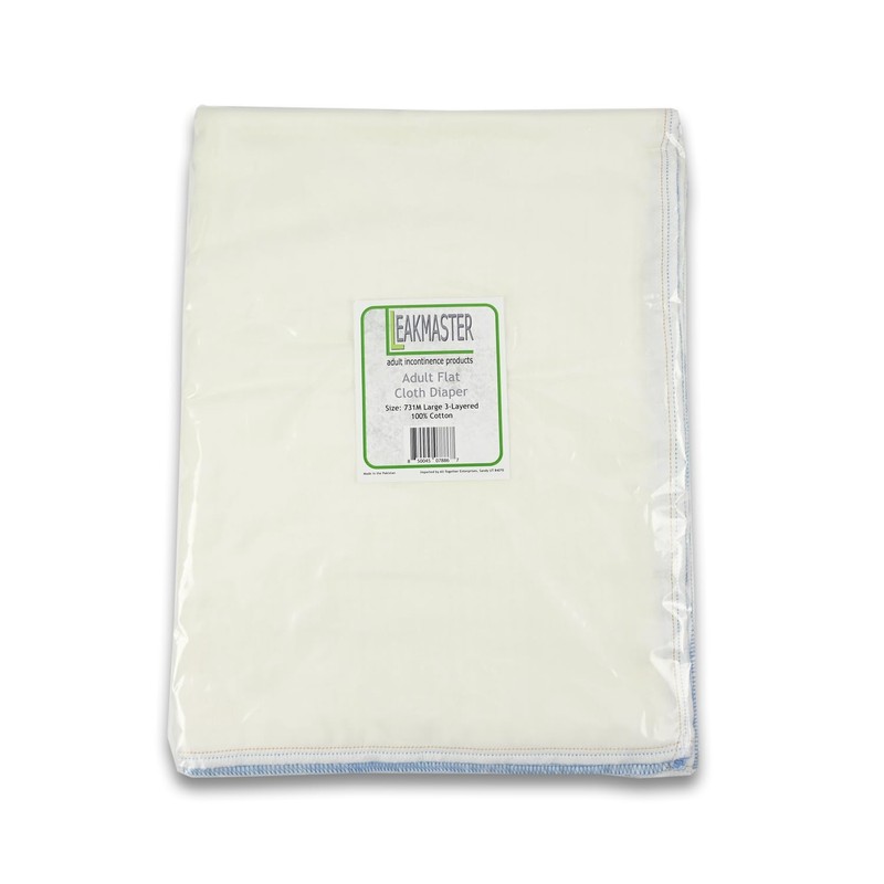 LeakMaster Adult Cloth Diapers Muslin Weave 100% Cotton Flat Cloth