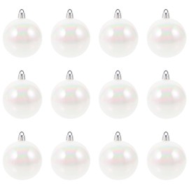 Garneck 12Pcs Iridescent Ball Christmas Ornament, Iridescent Fillable Ornaments Ball Party Decorations Festive Hanging Ball Ornament Centerpiece Balls Table Decor