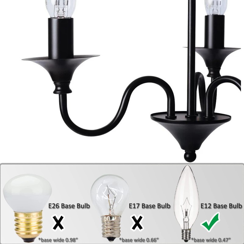 GooChan 2 3 4 6 7 Inch Black Plastic Candle
