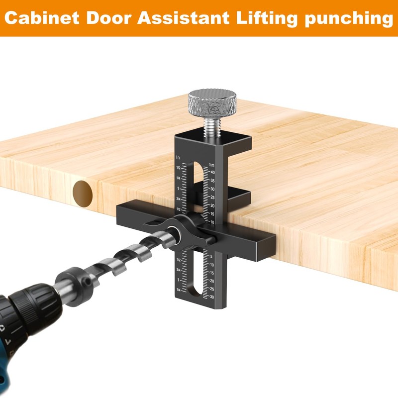 Puriwood Cabinet Door Installation Jig – Adjustable Aluminium Alloy Positioning