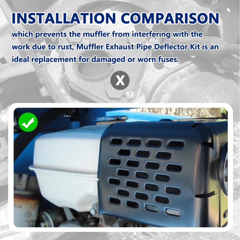 Lotcesfun Engine Motor with Exhaust Pipe,18310-ZE2-W61 Muffler Exhaust Pipe Kit