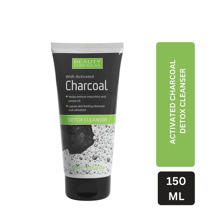 Beauty Formulas Activated Charcoal Detox Cleanser, 150ml, Pack of 3