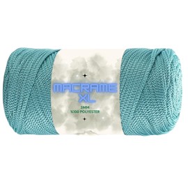 Art of Yarn Polyester Macrame Cord XL 250g 3mm x 142 Yards Crochet Macrame Rope Bag Crafts Wall Polypropylene Hangings Hilo String Twine Rug Thread Gift for Knitting 1 Skein Mint Green 99172