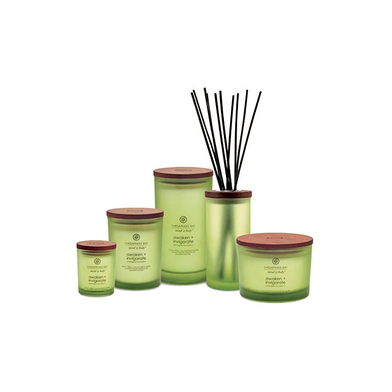 Chesapeake Bay Candle Scented Candle, Awaken + Invigorate (Lemongrass Eucalyptus),