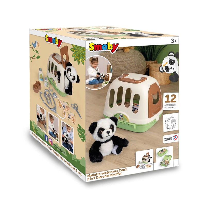 Smoby - Veterinarian Play Set in Case with Panda Cuddly