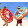 LATERN 5Pcs Donut Inflatable Pool Floats, 4Pcs 75CM Doughnut Swimming