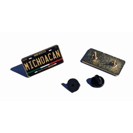 Michoacan Car Plate Pin for Caps & Clothing - Enamel Badge Pin - Mexico MICH MEX