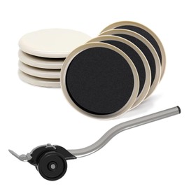 Furniture Lifter Sliders Mover Kit for Carpeted & Hard Floor Surfaces,Move Heavy Furniture Quickly & Easily,3-in-1 Moving System(1 Lifter Tool & 8 Sliders)