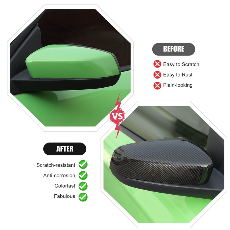 RT-TCZ Carbon Fiber Rearview Side Mirror Decoration Trim Cover Accessories