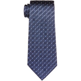 Hiroko Koshino Homme Necktie, Micro Pattern, Navy/Blue/Silver Micro Pattern