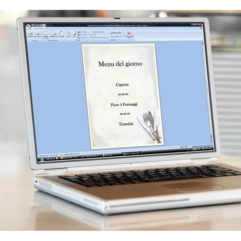 Sigel DP125, A4, Motif Papers "Menu meals", 90 gsm, 50