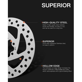 stio 140mm Brake Rotor Pad Compatible with Segway Ninebot KickScooter P65/P100S/F20/F25/F30/F40,KuKirin G2 Max Brakes Parts 6 Holes Rounded Scooter Disc Brake Pad