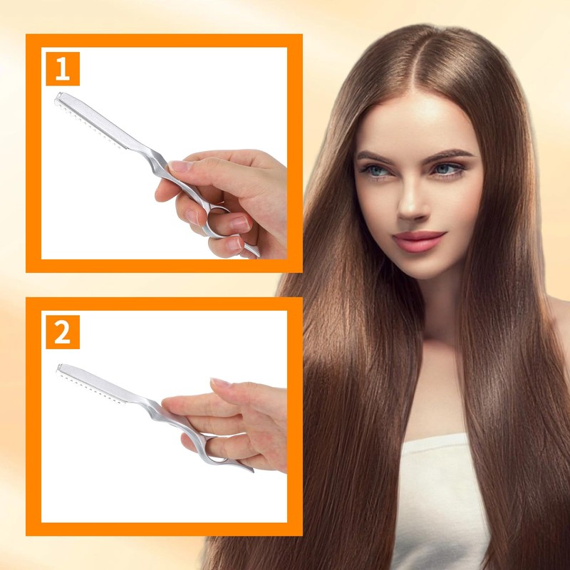 11 Pcs Hair Cutting Razors, Stainless Steel Feather Styling Razor