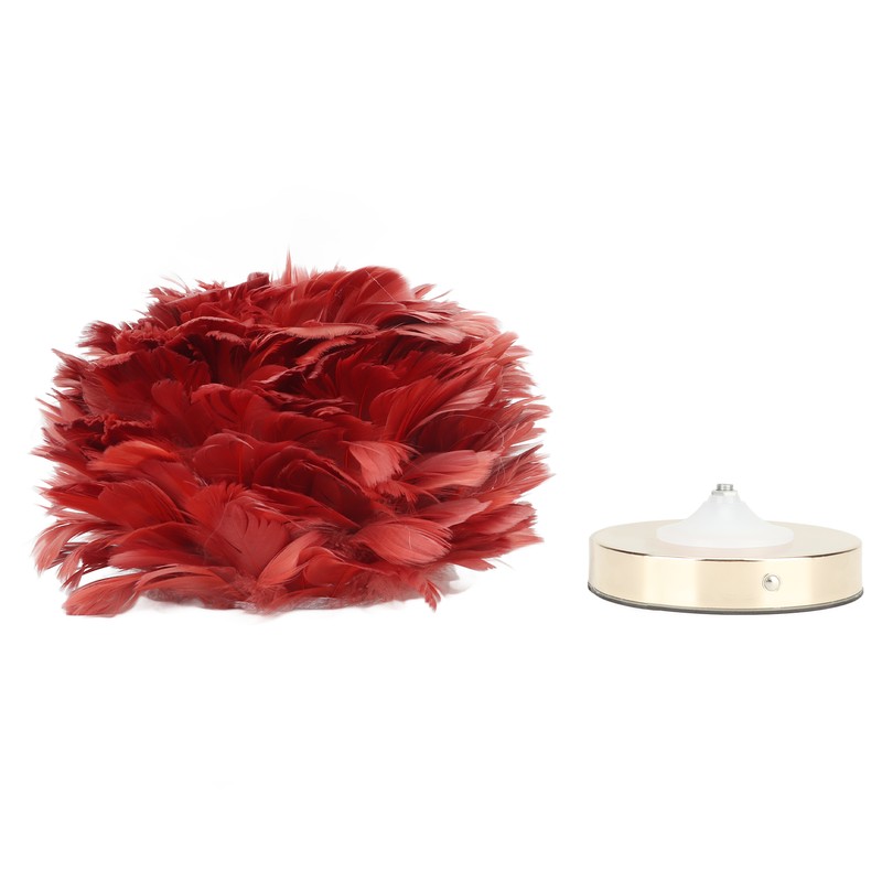 Feather Table Lamp Stepless Dimming USB Charging Touch Control LED