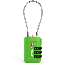 TSA Accepted Luggage Travel Lock, Set-Your-Own Combination Lock for School Gym Locker, Luggage Suitcase Baggage Locks, Filing Cabinets, Toolbox, Case (Green, 1 Pack)