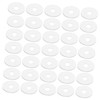 Mobestech 50pcs Vinyl Flat Washers for Screw Gasket Replacement Transparent