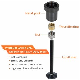 Inner Axle Side Seal Installation Tool Fit for Dana 30/44/60 Axles Front Differentials with Three-Part Thrust Bearings Flange Nut