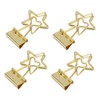 100 Pcs Binder Clips Star Shape Paper Clamps Hollow Long