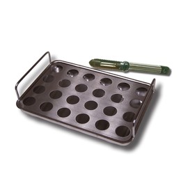 King Kooker Model 24VJR Stainless Steel Jalapeno Rack and Cooking Tray with Corer Tool Small