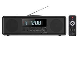 WISCENT Home Stereo System CD Player,Clear 20W RMS Sound System with FM Radio,Bluetooth,USB,MP3,AUX,Digital Dual Alarm Clock,CD-R/CD-RW/MP3/WMA Playback