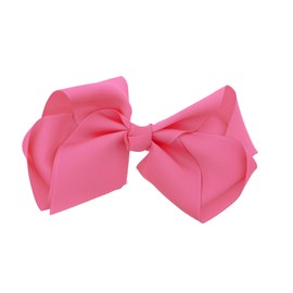 5.5 Inch Grosgrain Hair Bow Clip For Woman And Girls - Pink