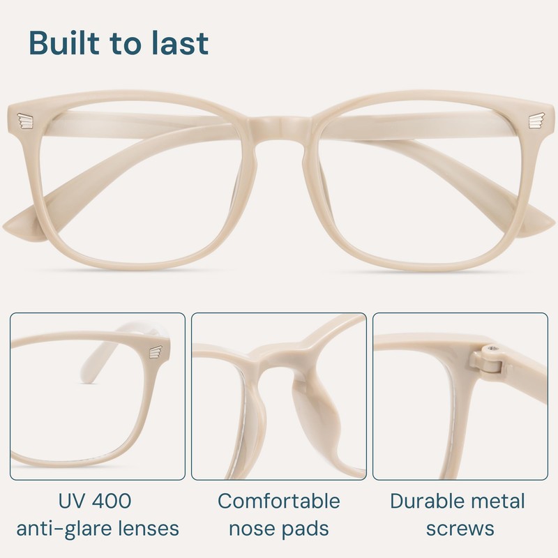 Gaoye Blue Light Blocking Glasses - Fashion Square Eyeglasses, Anti