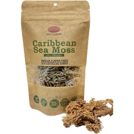 Wild crafted Sea Moss (Irish moss) from the pristine Caribbean Sea Unbleached & NOT grown on string 50g