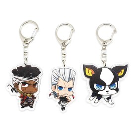 EBTY DREAMS Inc. - Set of 3 JJ Bizarre Adventure Acrylic Keychain Jean-Pierre Polnareff, Mohammed Abdul Avdol, Iggy v1