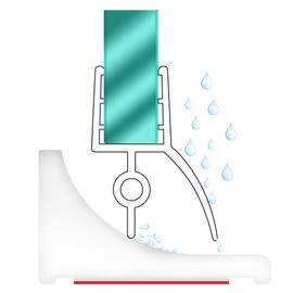 Zehiels 39Inch Shower Threshold Water Dam, Self-Adhesive Silicone Shower Barrier Water Stopper Shower Door Bottom Seal Strip Shower Splash Guard for Bathroom Kitchen Bathtub