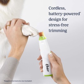 Oster Gentle Paws Pet Nail Grinder, Cordless Cat and Dog Nail Grinder Gentle Paws Pet Nail Grinder