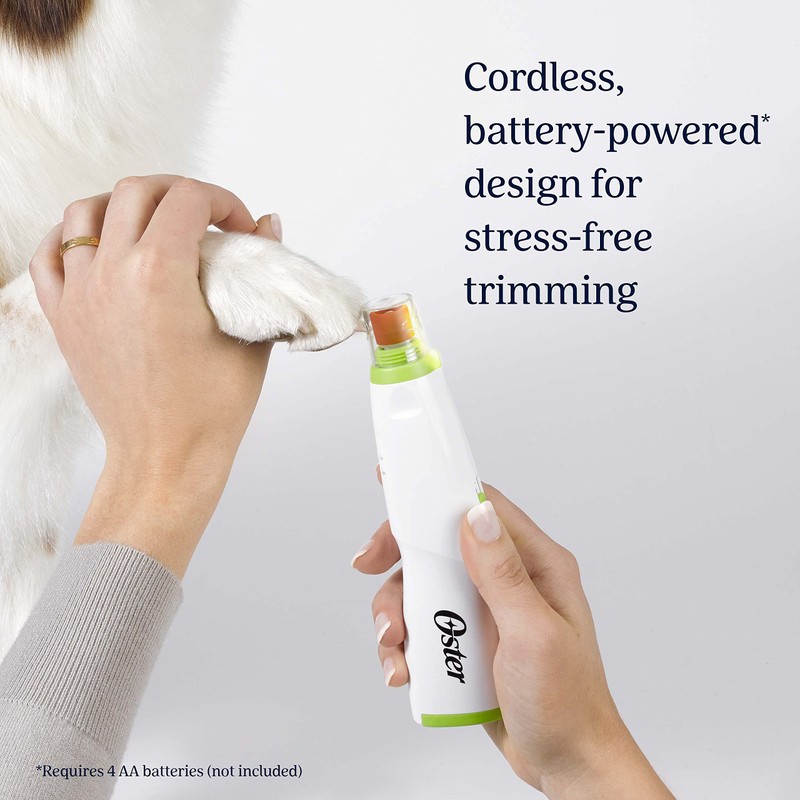 Oster Gentle Paws Pet Nail Grinder, Cordless Cat and Dog