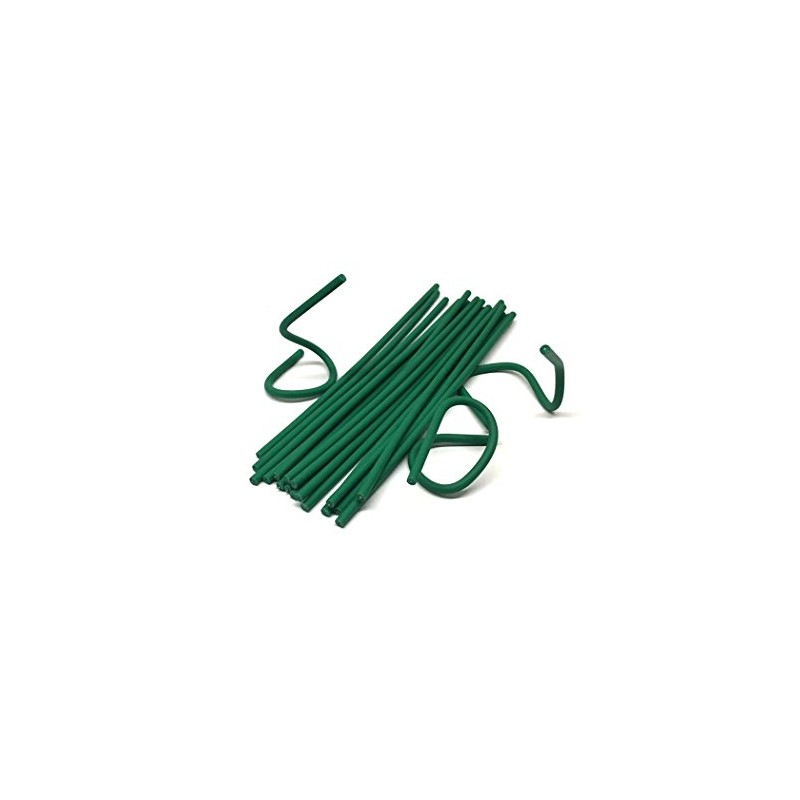Set of 100 Plant Twist Tie - Flexible Green Rubber