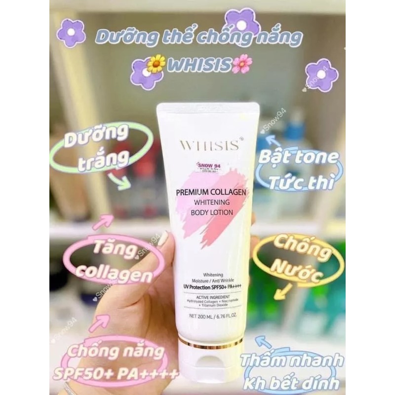 Whisis Premium Collagen Whitening Body Lotion SPF 50+/ PA++++ 200