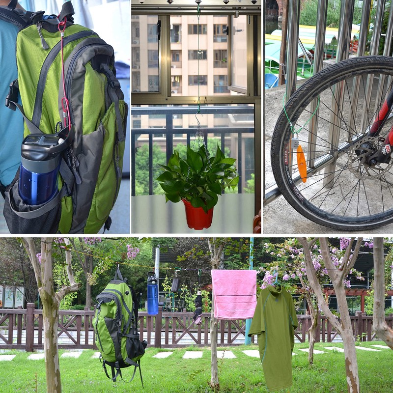 Pack of 8 Coloured Wire Rope Lock Cable with 10